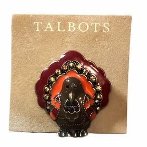 🆕 Talbots Thanksgiving Turkey Brooch